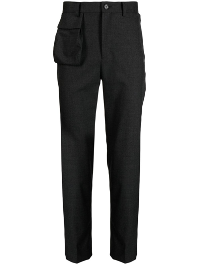 Shop Undercover Multi-pocket Slim-cut Trousers In Grau