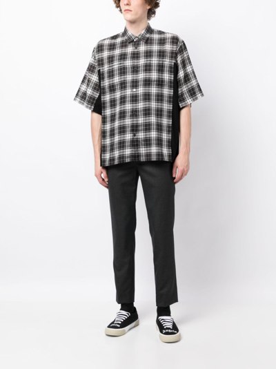 Undercoverism Check-print Short-sleeve Shirt In Schwarz