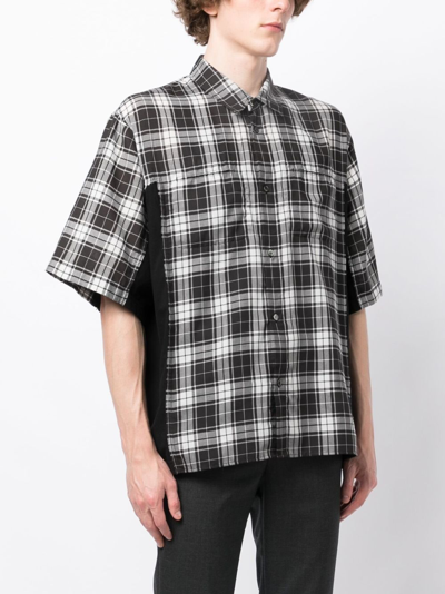 Undercoverism Check-print Short-sleeve Shirt In Schwarz