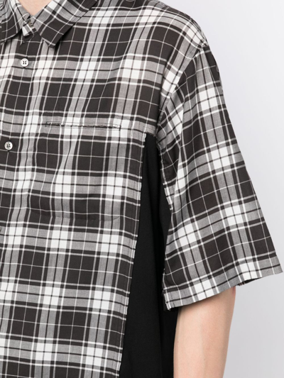 Undercoverism Check-print Short-sleeve Shirt In Schwarz