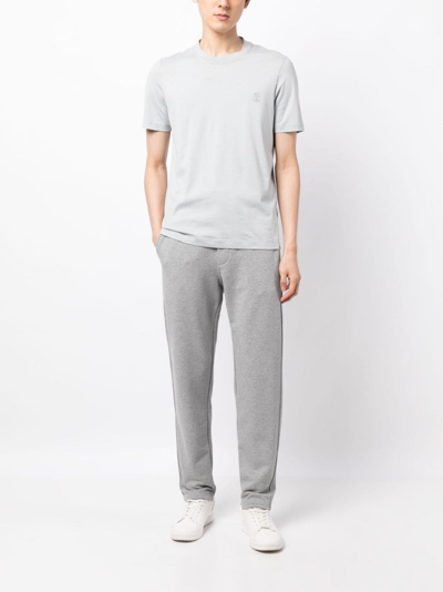 Shop Kiton Drawstring-waistband Track Pants In Grey