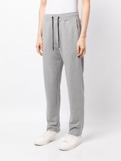 Shop Kiton Drawstring-waistband Track Pants In Grey