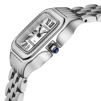 Pre-owned Gv2 By Gevril Women's 12110 Milan Swiss Quartz Stainless Steel Diamond Watch