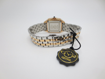 Pre-owned Gv2 By Gevril Women's 12114b Milan Swiss Quartz Iprg 2-tone Steel Diamond Watch