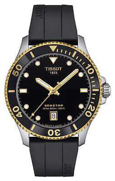 Pre-owned Tissot Seastar 1000 Rubber Mens Watch T1204102705100