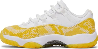 Pre-owned Jordan [ah7860-107] Womens Air  Retro 11 Low 'yellow Snakeskin'