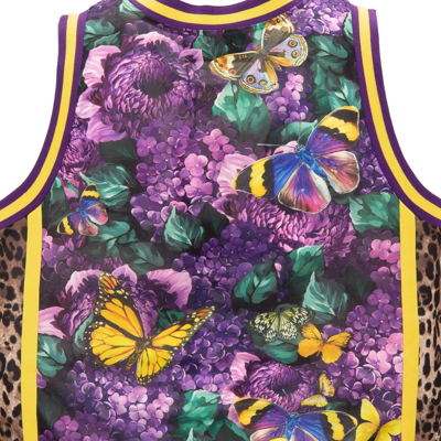 Pre-owned Dolce & Gabbana X Dj Khaled Oversize Butterfly Leopard Tank Top Purple 11387