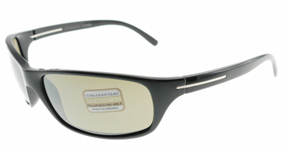 Pre-owned Serengeti Pisa Shiny Black / Polarized 555nm Sunglasses 6948 62mm In Green