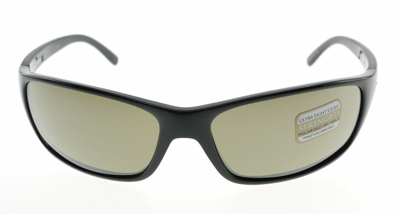 Pre-owned Serengeti Pisa Shiny Black / Polarized 555nm Sunglasses 6948 62mm In Green