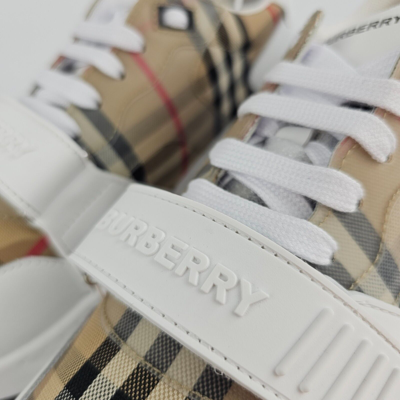 Pre-owned Burberry Ramsey Men's White Sneakers