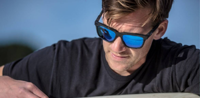 Pre-owned Costa Del Mar Costa Men's Pescador 580g Sunglasses | Blue Mirror Glass Lens | Gray Frame