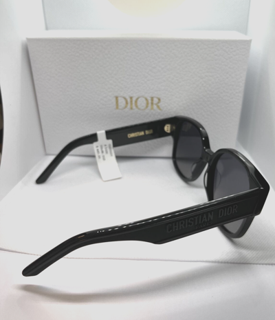 Pre-owned Dior Christian  Wil Su Square Sunglasses - Black / Grey -new W/ Case & Box In Gray