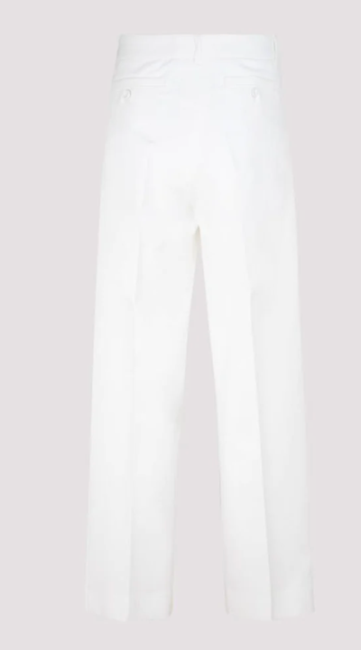 Pre-owned Dior Homme Deadstock Cropped Loose Fit Chino Pants Hose Trousers Jeans Faille 46 In White