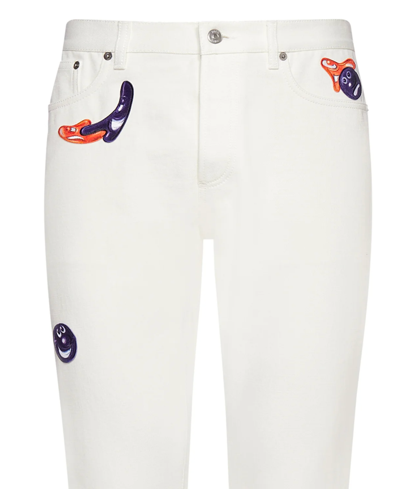 Pre-owned Dior Homme X Kenny Scharf Deadstock Jeans Limited Hypnotic Pants In White