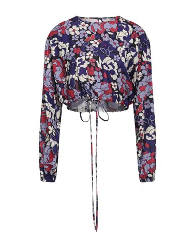 Suoli Woman Blouse Purple Size 8 Polyester In Purple