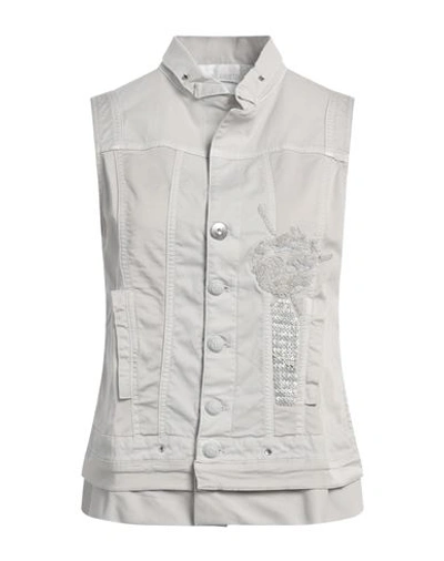 Shop Elisa Cavaletti By Daniela Dallavalle Woman Jacket Grey Size 12 Cotton, Elastane