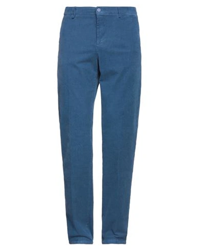 Shop Mp Massimo Piombo Man Pants Blue Size 36 Cotton, Elastane