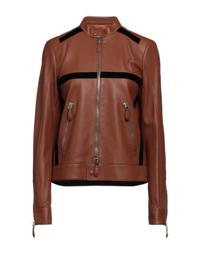 Alessandro Dell'acqua X Tod's Woman Jacket Brown Size 4 Lambskin, Polyamide In Brown