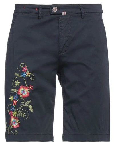 Shop Baronio Man Shorts & Bermuda Shorts Midnight Blue Size 32 Cotton, Elastane