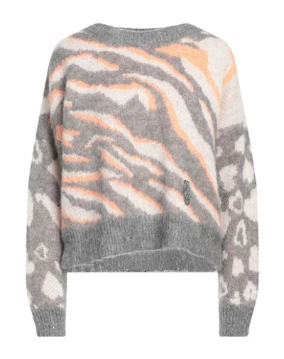 Shop Dimora Woman Sweater Grey Size 8 Acrylic, Mohair Wool, Polyamide