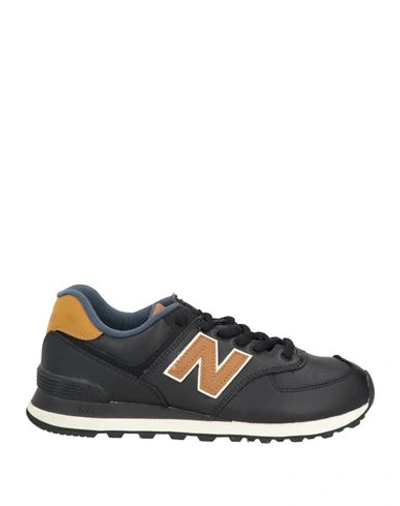 Shop New Balance Man Sneakers Black Size 9 Soft Leather, Textile Fibers
