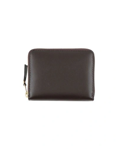 Shop Comme Des Garçons Woman Wallet Dark Brown Size - Bovine Leather
