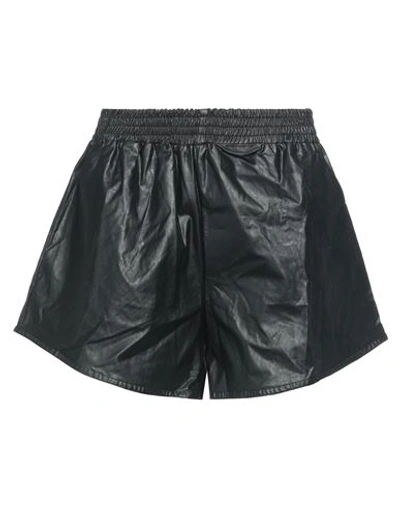 Suoli Woman Shorts & Bermuda Shorts Black Size 8 Polyurethane In Black