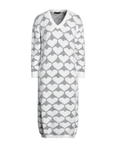 Shop Vanessa Scott Woman Midi Dress White Size Onesize Polyamide, Acrylic