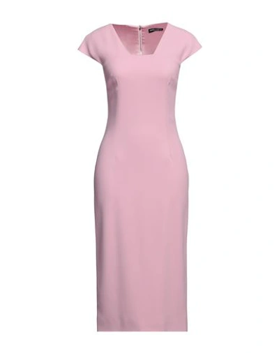 Shop Dolce & Gabbana Woman Midi Dress Light Pink Size 8 Viscose, Acetate, Elastane