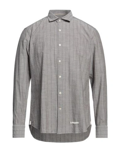 Shop Tintoria Mattei 954 Man Shirt Grey Size 15 ¾ Cotton, Elastane