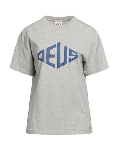 Shop Deus Ex Machina Woman T-shirt Grey Size 4 Recycled Cotton