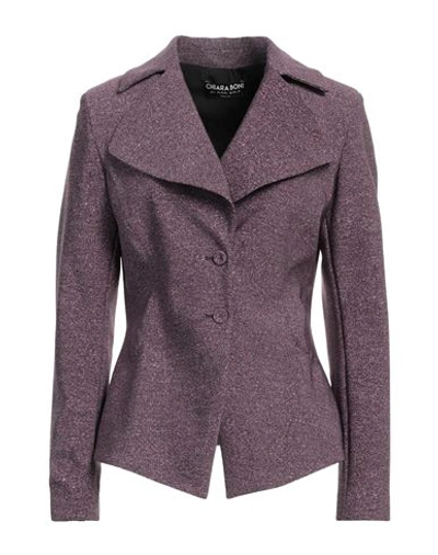 Shop Chiara Boni La Petite Robe Woman Blazer Deep Purple Size 12 Polyamide, Elastane