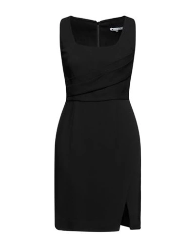 Shop Krizia Woman Mini Dress Black Size 6 Viscose, Acetate, Elastane
