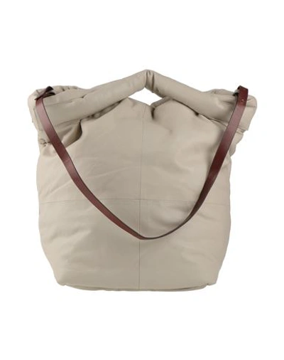 Shop Alysi Woman Handbag Beige Size - Soft Leather
