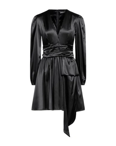 Vanessa Scott Woman Short Dress Black Size M Polyester In Black