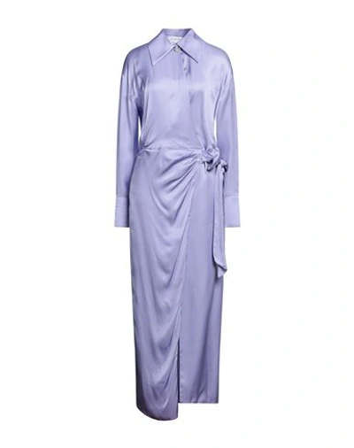 Shop Cinqrue Woman Maxi Dress Lilac Size Xs Viscose In Purple