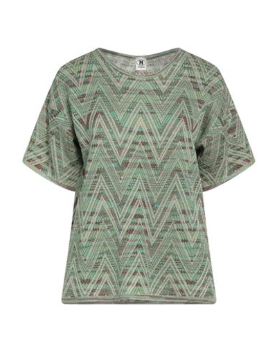Shop M Missoni Woman Sweater Green Size S Viscose, Wool, Metallic Fiber, Polyamide
