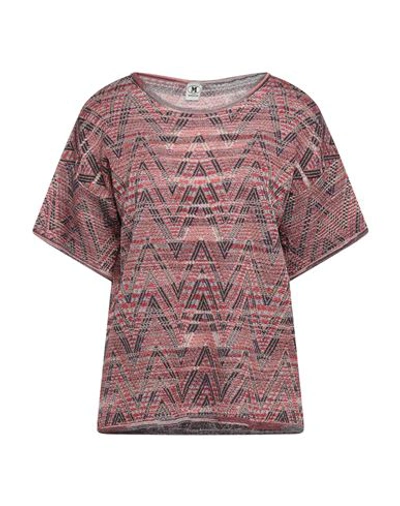 Shop M Missoni Woman Sweater Red Size L Viscose, Wool, Metallic Fiber, Polyamide