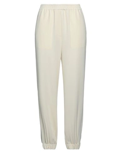Shop Jucca Woman Pants Ivory Size 8 Polyester In White