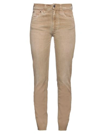 Cycle Woman Jeans Camel Size 29 Cotton, Elastane In Beige