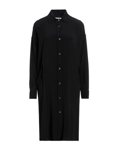 Mauro Grifoni Grifoni Woman Midi Dress Black Size 8 Acetate, Silk In Black
