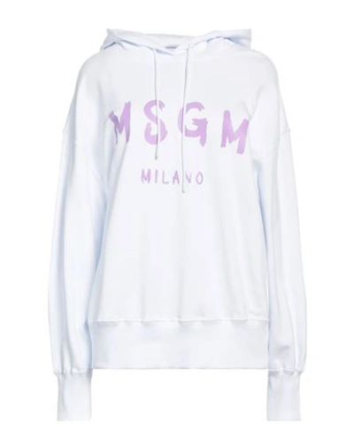 Msgm Woman Sweatshirt White Size M Cotton In White