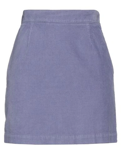 Shop Mauro Grifoni Grifoni Woman Mini Skirt Lilac Size 6 Cotton, Elastane In Purple
