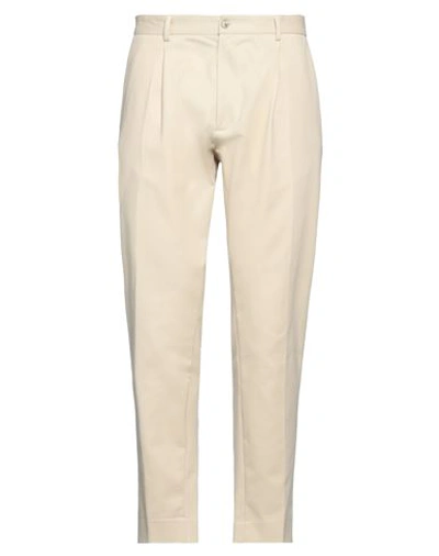 Shop By And Man Pants Beige Size 34 Cotton, Elastane