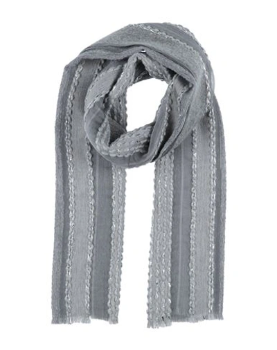 Shop Fiorio Woman Scarf Grey Size - Synthetic Fibers, Wool, Silk, Mohair Wool
