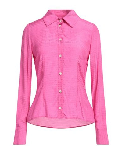 Shop Ahluwalia Woman Shirt Fuchsia Size 6 Rayon In Pink