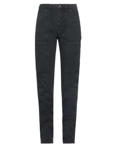 Kenzo Woman Denim Pants Black Size 12 Cotton In Black