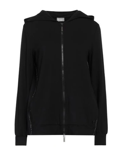 Freddy Woman Sweatshirt Black Size Xs Viscose, Elastane, Polyester In Black