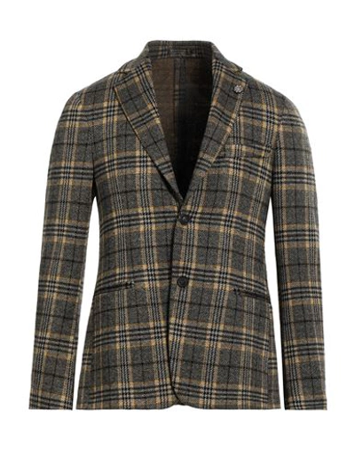 Luca Bertelli Man Blazer Yellow Size 42 Viscose, Polyester, Elastane In Yellow