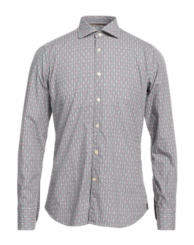 Shop Tintoria Mattei 954 Man Shirt Grey Size 16 Cotton